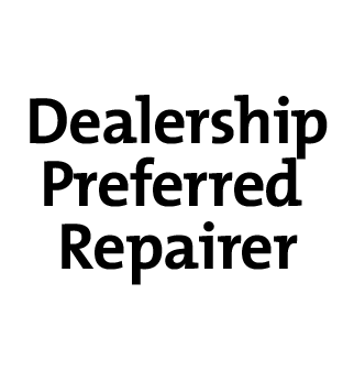 Text Banner showing Dealership Preffered Repairer